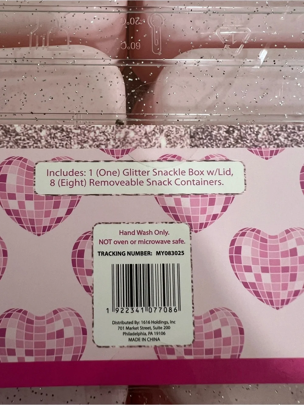 Glitter Snackle Box 💗condition brand